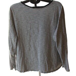 XXL Black and White Striped 100% Cotton long sleeves